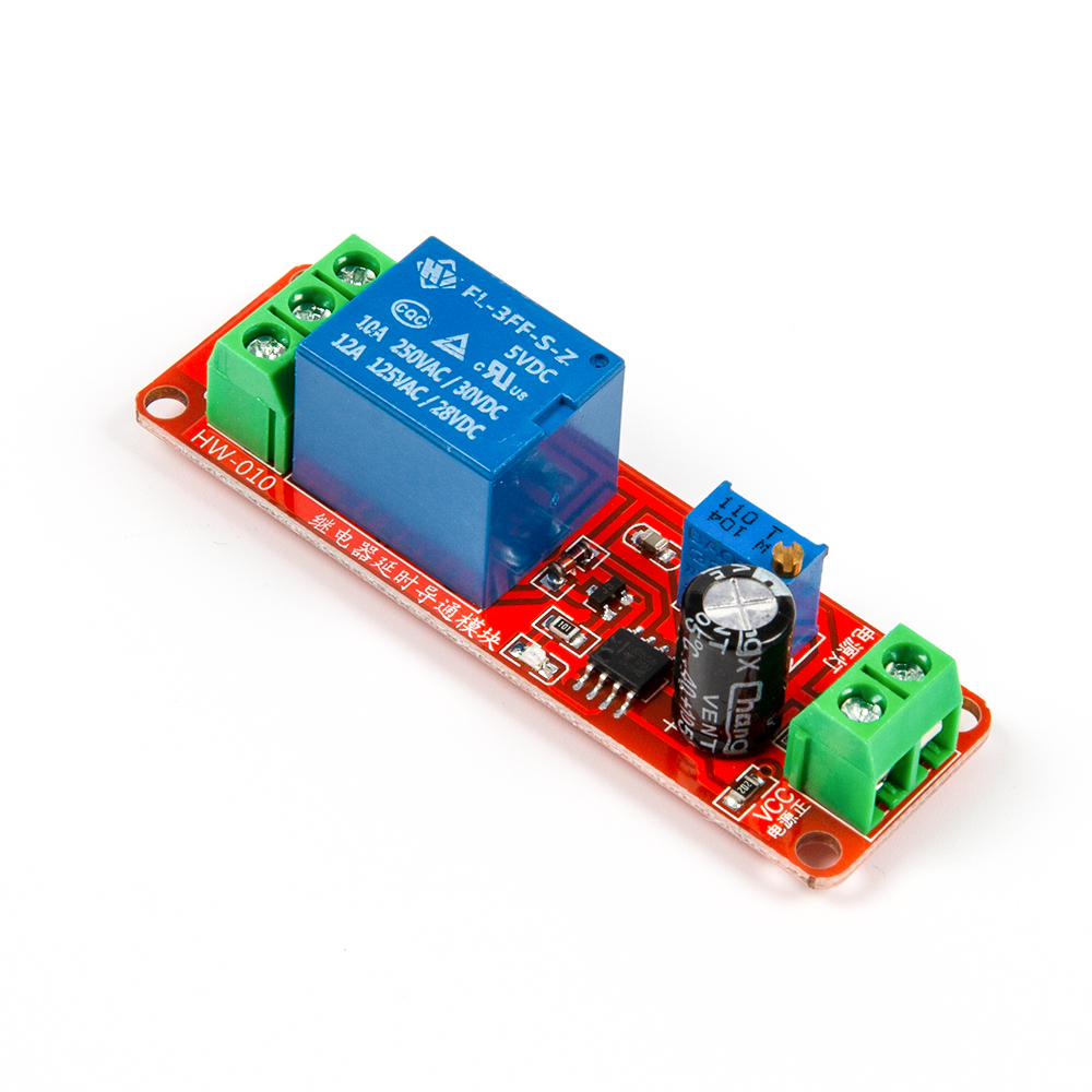 Одноканальное реле с задержкой времени NE555, 5в красная плата